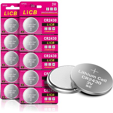 CR 2430 - Lot de 10 piles boutons au lithium, 3 V (1/5)