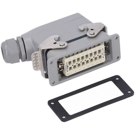 Connecteur robuste à 16 broches avec contacts latéraux, fiche aéronautique industrielle étanche