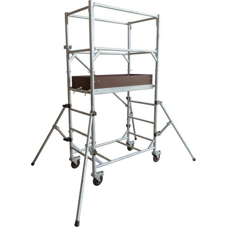 [JAMAIS UTILISE] Échafaudage Roulant Acier Galvanisé TUBESCA Goliath 120 Hauteur de Travail 3m - 03144001 (1/2)