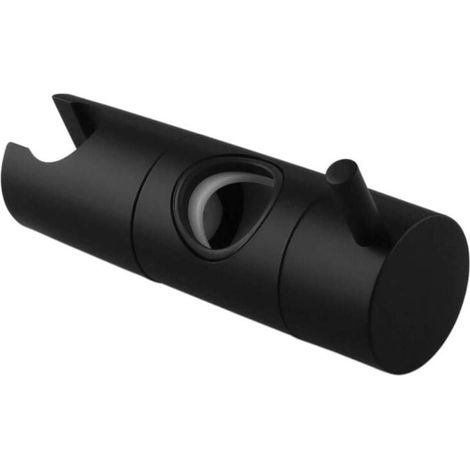 Support de Douche, 22MM à Diamètre Réglable,Chromé + Conception ABS Support Douchette, Installation Simple, Adapté à la Barre de Douche (tube de 22 mm de diamètre peint en noir) (1/5)