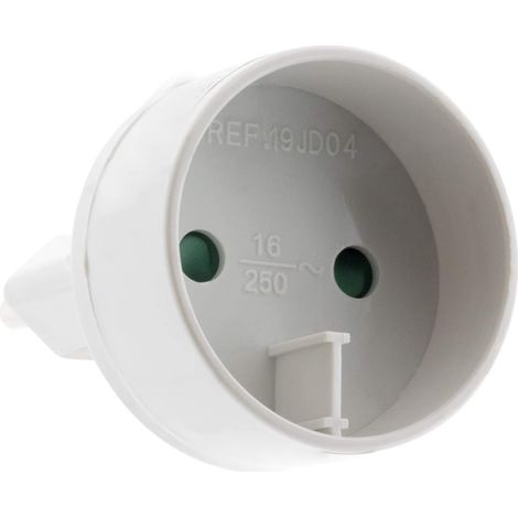 Adattatore Maschio 6A Femmina 16A Bianco - Zenitech