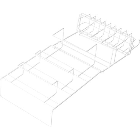 Étagère de rangement latérale pour réfrigérateur, support mural en métal, compartiments multiples, fixation adhésive, cuisine, sans perçage, noir (1/5)