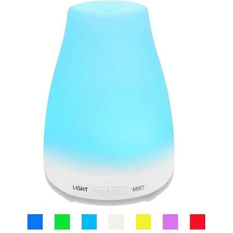Xelparuc Luftbefeuchter für Zuhause, Büro, Babyzimmer, Lichtnebelmodus, 7 Farben, Lampe, 120 ml ätherisches Öl, Ultraschall-Aromatherapie-Diffusor