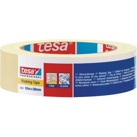 TESA Krepp Allzweckband 50 m Breite 25 mm Allzweckkrepp Klebeband Malerkrepp