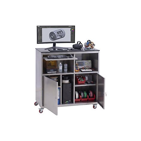 eurokraft basic Postazione per PC in acciaio inox alt x largh (1/3)