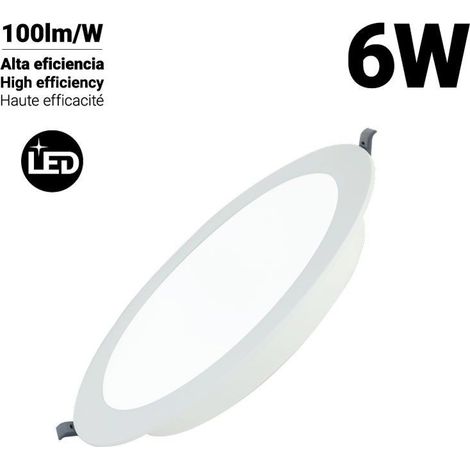 Spot LED encastrable rond - 6W - Découpe Ø95mm - Blanc Neutre