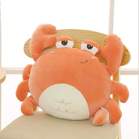 Coussins en peluche en forme de crabe, animaux en peluche marins, jouets, coussin décoratif mignon, décoration de canapé, coussin doux (1/5)