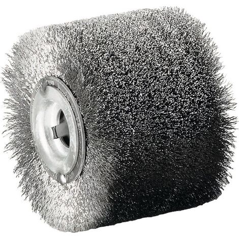 Rodillo de acabado satinado VA alambre de acero Ø100xW70mm 19.2mm LESSMANN