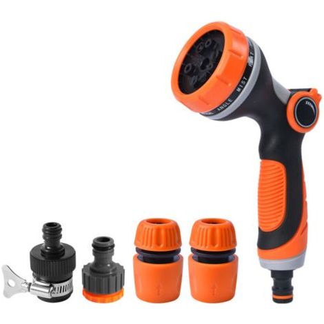 Pistolet d'arrosage, Pulvérisateur de Jardin, Pistolet Arrosage du Jardin 10 Modèles Réglables, Pulvérisateur Multifonctionnel avec Débit d'eau Contrôlable,Lavage de Voiture,Nettoyage de Cour,Animaux (1/5)