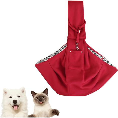 Sac de Transport pour Chiot et Chat - Bandoulière Réglable Confortable pour Animaux de Compagnie (jusqu'à 7,5 kg)
