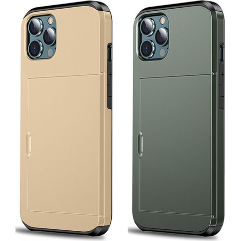 Questa custodia protettiva per iPhone 14 Pro presenta un design a portafoglio a doppio strato antiurto, uno scomparto nascosto per due carte, un aspetto elegante e resistenza ai graffi. (1/2)