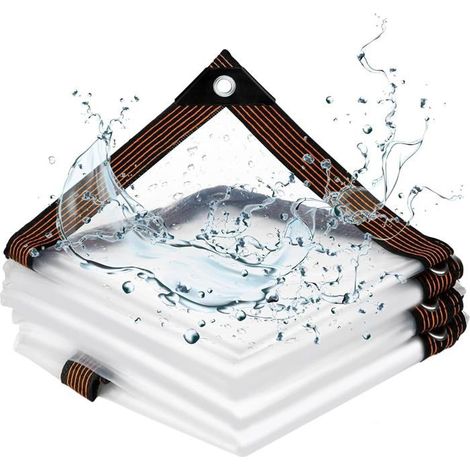 Bâche transparente en plastique - Isolation en verre souple ，pour camping, terrasse, enclos, poulailler, plantes de jardin，33m