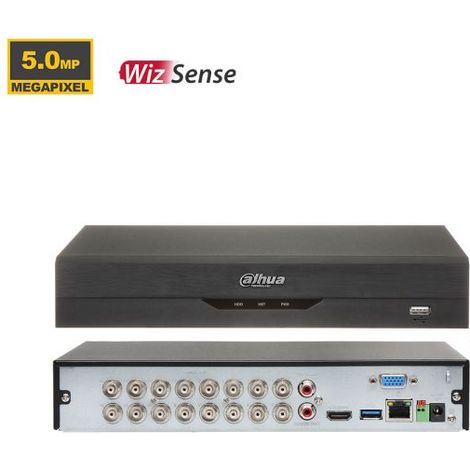 Dahua XVR Registratore 16 Canali + 8 IP fino 5MP(5M-N) - XVR5116HS-I3 (1080p) S