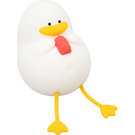 Lampe de chevet LED en silicone forme de canard, douce pour les yeux, 3 niveaux de luminosité, rechargeable par USB, colorée, idéale pour chambre (1/5)