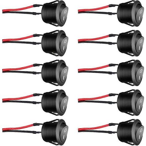 Runder Kippschalter (23 mm) für Ein/Aus, 12 V, 2-polig, für Kfz-Bereich
