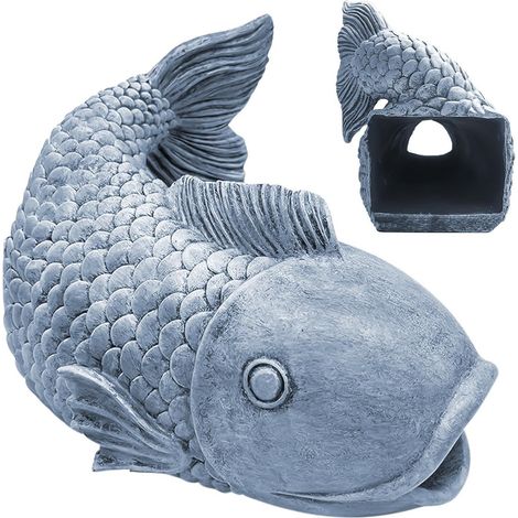 Fischform Regenrinne Erweiterung Harz Skulptur dynamisches