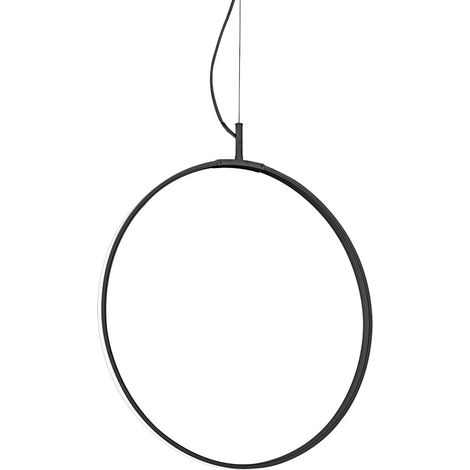 Ideal Lux CIRCUS Plafonnier LED intégré 44cm Noir, 3000K (1/2)