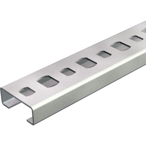 OBO Bettermann Profilato forato, larghezza asola 11mm 2000x20x8 acciaio zincato Sendzimir, 1106120
