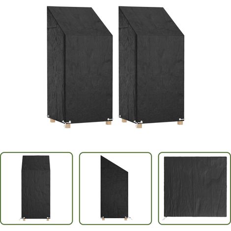Gartenmöbel schützen - Abdeckungen für Gartenstühle 2 Stk. 8 Ösen 65x65x110/150 cm (1/5)
