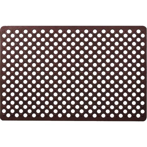 Tapis de douche antidérapant, lot de 1 Évacuation rapide, design antidérapant double face et base avec ventouses - Motif géométrique, lavable en machine, idéal pour salle de bain, toilettes d'hôtel, (1/5)