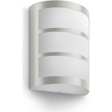Philips-led Python aplique de pared exterior plata 21,5 cm