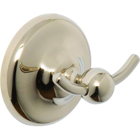 Croydex Flexi-Fix Gold Double Robe & Towel Hook - Grosvenor (1/5)