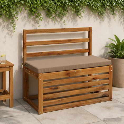 vidaXL Cojín de banco SOEST 100% Poliéster Topo 80 x 40 x 5 cm (1/5)