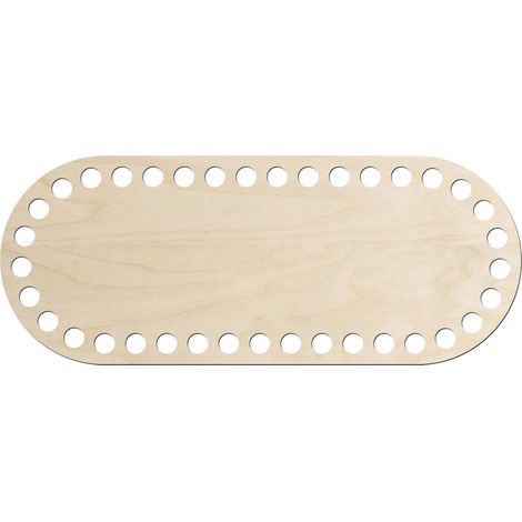 Base ovale per cestino del pane all'uncinetto 25x10 cm Fondo a sacchetto (1/5)