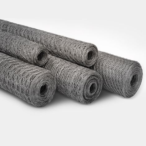 Drahtzaun Verzinkt Kaninchendraht Maschenweite: 13 mm Höhe: 50 cm Länge: 25 m