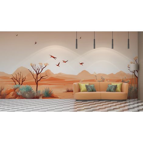 Papier peint déserts - savane arbres secs - 150 x 250 cm (1/2)