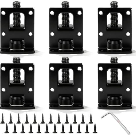 Lot de8 pieds de nivellement de meubles,pieds réglables avec vis et clé,pieds de nivellement robustes pour table,armoires,établi (1/5)