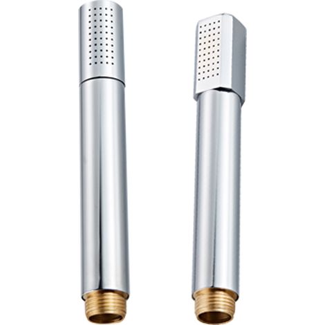 Pommeau de douche GROHE, 1 jet, douchette, avec technologie anti-brûlure et économie d'eau, facile à installer et à nettoyer, chrome (tête carrée) MNS (1/2)