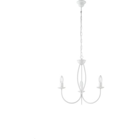 Lampadario Rustico Botte 3 Luci Bianco LuceArt Classic (1/5)