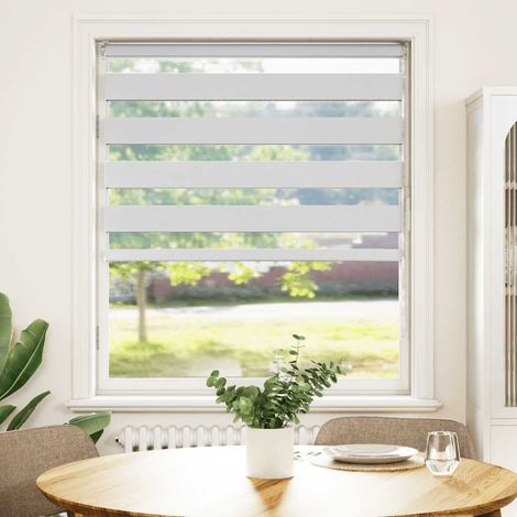 Maison Exclusive - Store zèbre blanc 95x150 cm largeur du tissu 90,9 cm polyester