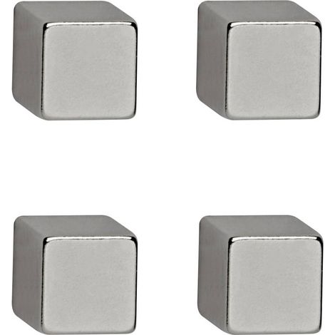 Maul Magnete neodimio (L x A x P) 10 x 10 x 10 mm cubo Argento 4 pz. 6169296