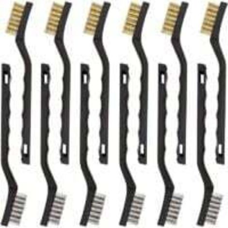 Lot de 12 Mini Brosses Métalliques en Acier Inoxydable Brosse pour Nettoyage en Laiton pour Nettoyer Frottement et Rouille des Scories de Soudage (1/5)
