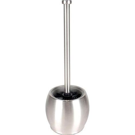 Brosse WC , Noire, INCL. Brosse de Rechange, 36,5 12,5 12,5 cm, Acier Inoxydable (1/5)