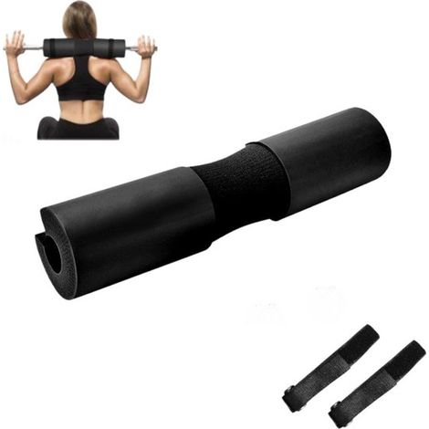 Coussin de barre pour musculation, mousse épaisse antidérapante, protection pour nuque et épaules, adapté aux barres standard et olympiques, noir, 1 pièce (1/5)