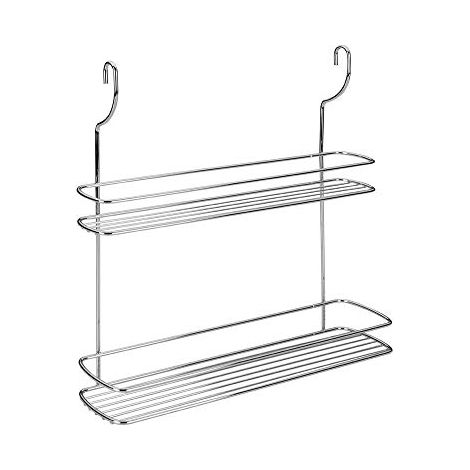 mensola 2 piani porta spezie cromato lonardo cm. 35x9x38 (1/4)