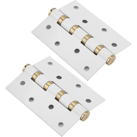 Charnière de porte en acier inoxydable, 4 pouces, 3mm, à feuilles mobiles, silencieux, tampon, roulement muet pour portes en bois (1/5)