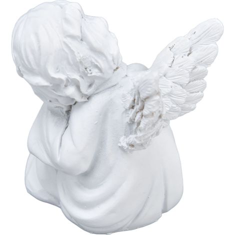 Statuette Chérubin en Résine Synthétique Blanc - Décor d'Ange pour Fête et Mariage (1/5)