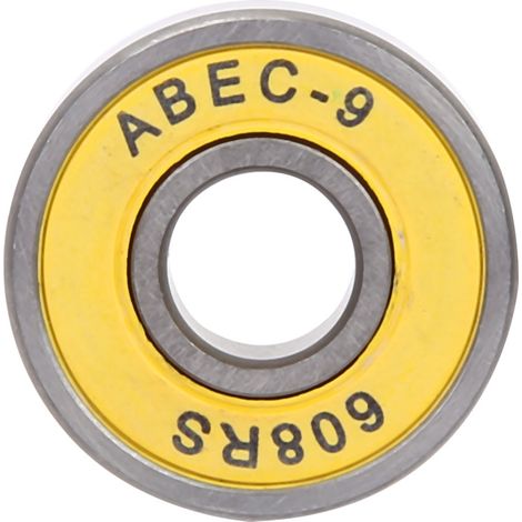 8 Roulements à Billes Skate 608-2RS pour Longboard et Roller - Kit de 8 Pièces Jaunes (1/4)