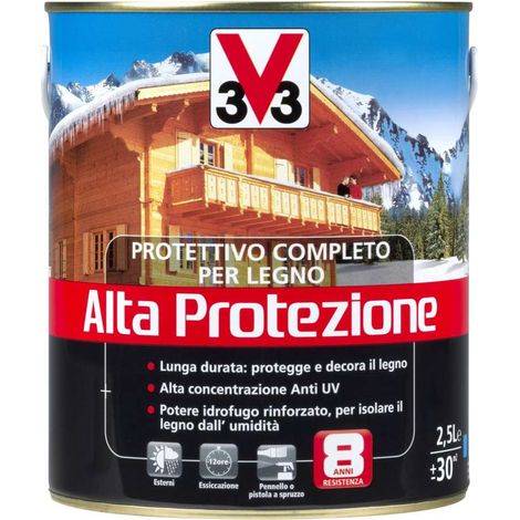 protettivo completo per legno alta protezione a solvente, colore noce chiaro - 2,5 litri