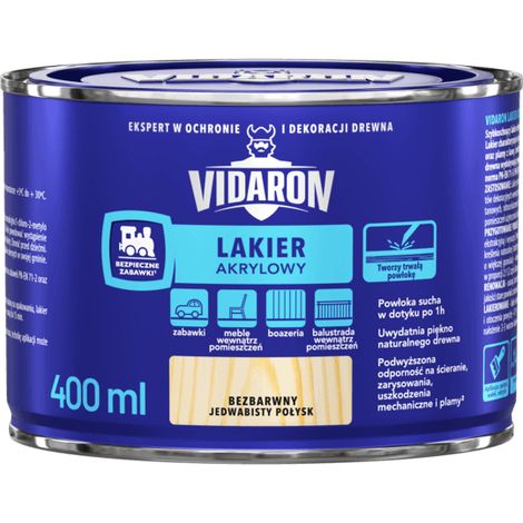 Barniz acrílico transparente Vidaron 0,4 l (1/3)