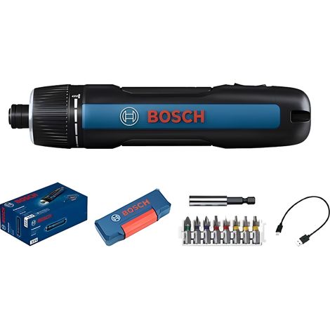 GO 3 Akku-Schraubendreher, 3,6 V Akku-Schraubendreher mit 7+1 Drehmomenteinstellungen, Dual-Start-Modus, LED-Licht, USB-C-Ladeanschluss, Kompaktes Reparatur-Werkzeugset