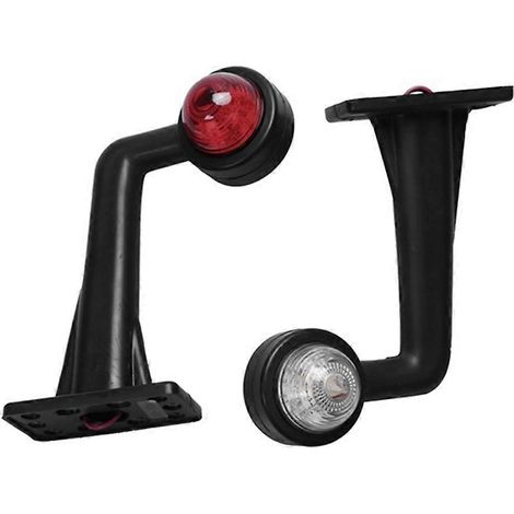 1 paire de feux de gabarit à LED 12/24 V pour camions, remorques et caravanes (feux rouges et blancs). (1/5)