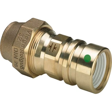 Viega raccordo di transizione Geopress, d1 32, d2 32 bronzo rosso Modello 9613.4TW, 767792