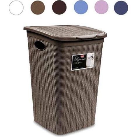 Portabiancheria Elegance 50 Lt Moka 30052 - Design Moderno by STEFANPLAST
