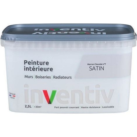Peinture Intérieure Satin Marron Chocolat 7 - INVENTIV 2,5L