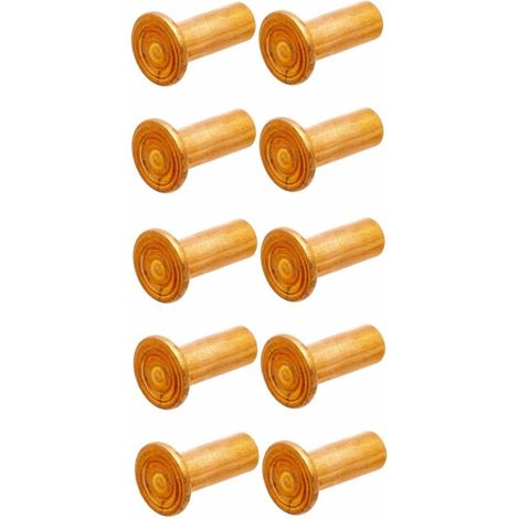 – Lot de 10 rivets semi-tubulaires en cuivre DIN 7338 forme B – Rivetage garniture de frein – Ø4mm x 8mm pour applications spécifiques (1/2)